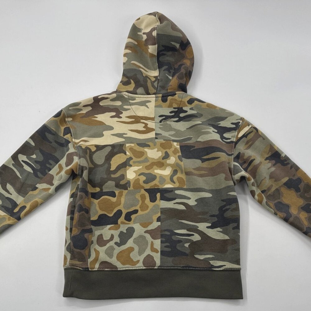 Hooded Camo Sweatshirt Hoodie Youth Boys Small 8 Pockets Outdoor Hunting Casual - Picture 5 of 12